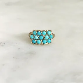 13 STONE TURQUOISE RING