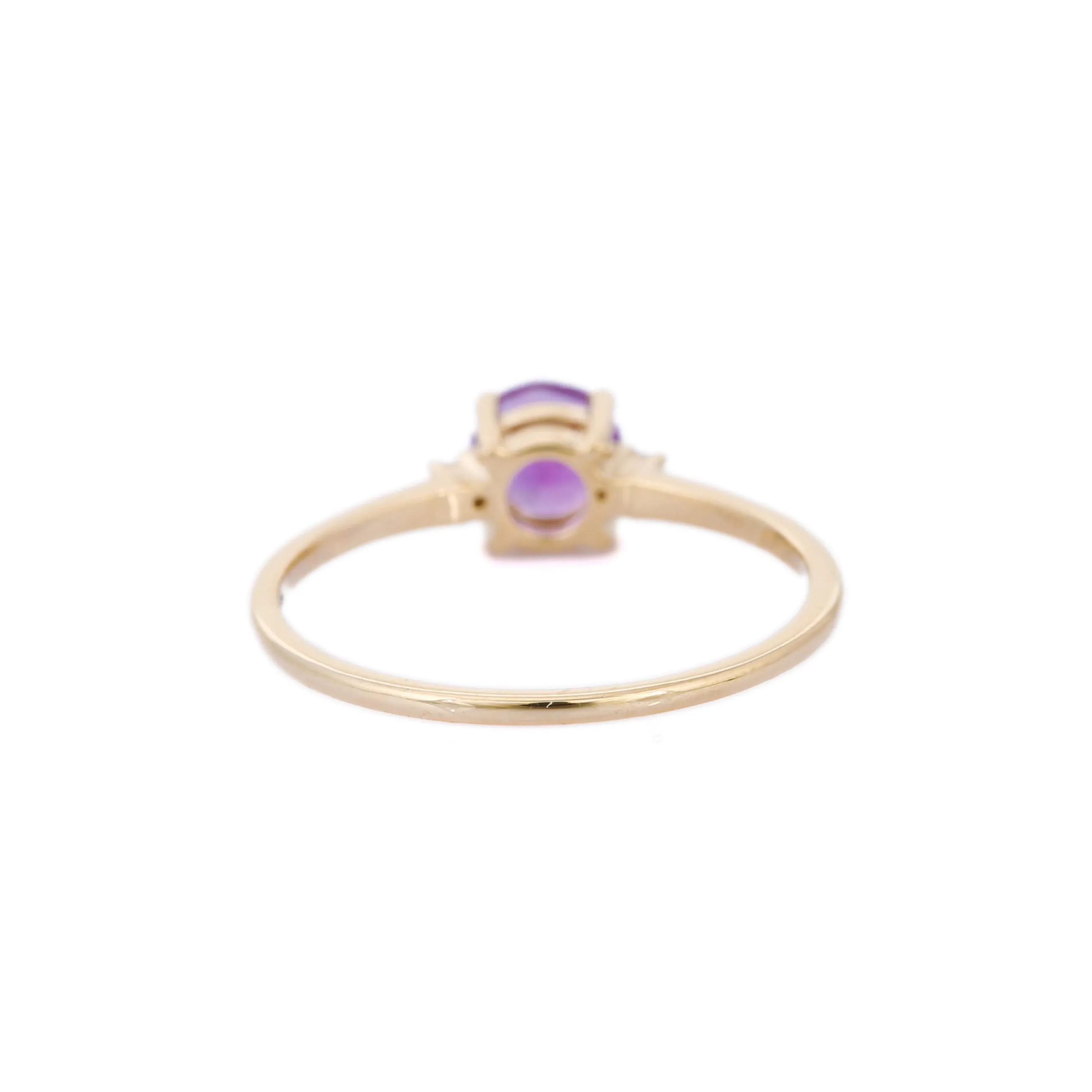 14K Yellow Gold Amethyst Ring