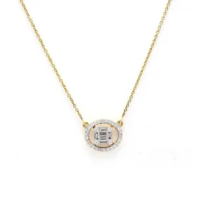 18K Yellow Gold Diamond Necklace