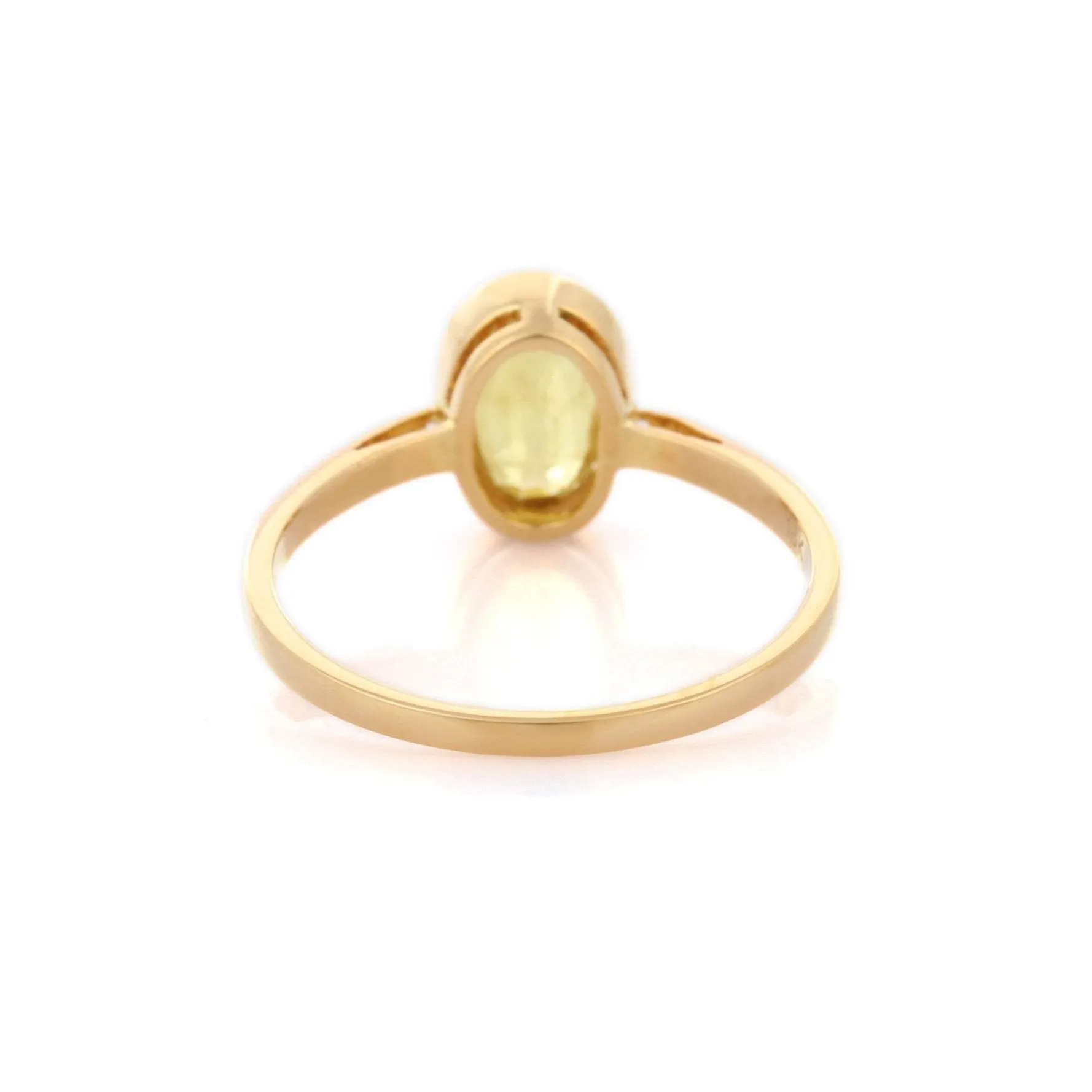 18K Yellow Gold Sapphire Ring