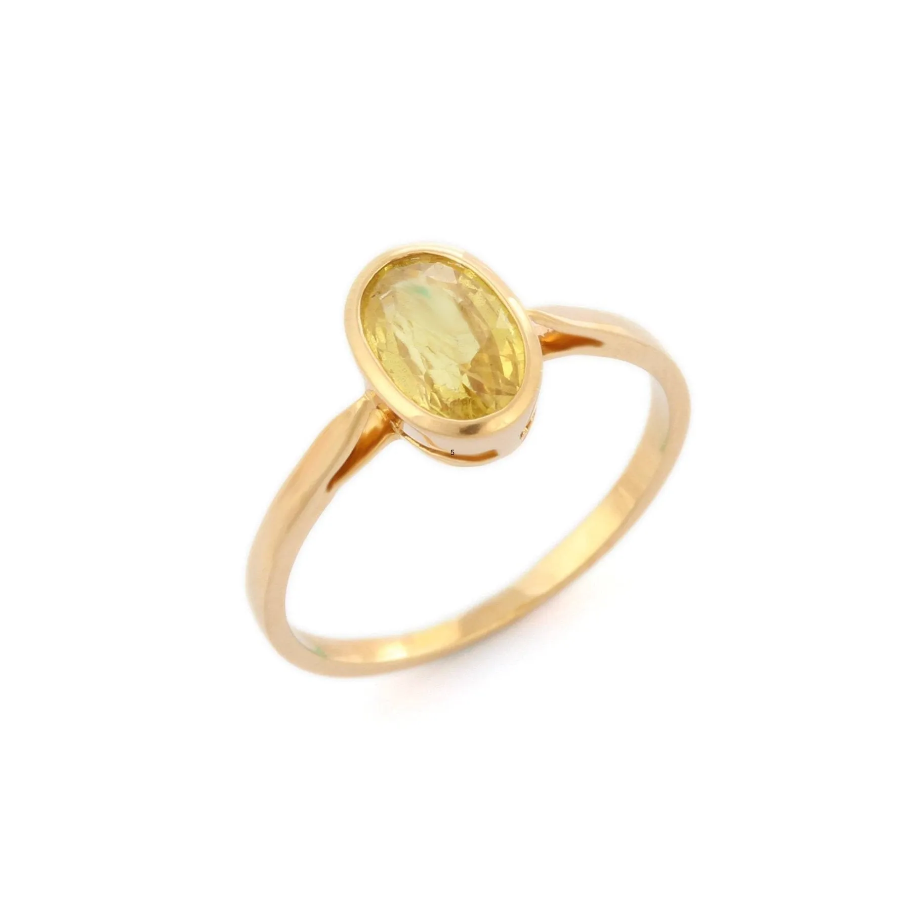 18K Yellow Gold Sapphire Ring