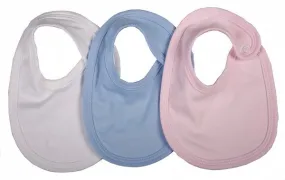 2-Pack 100% Cotton Mixed Colours Blank Baby Bib Sets