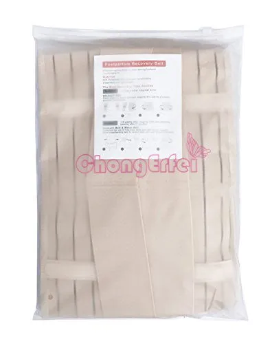 3 in 1 Postpartum Support - Recovery Belly/waist/pelvis Belt Shapewear Slimming Girdle, Beige, One Size