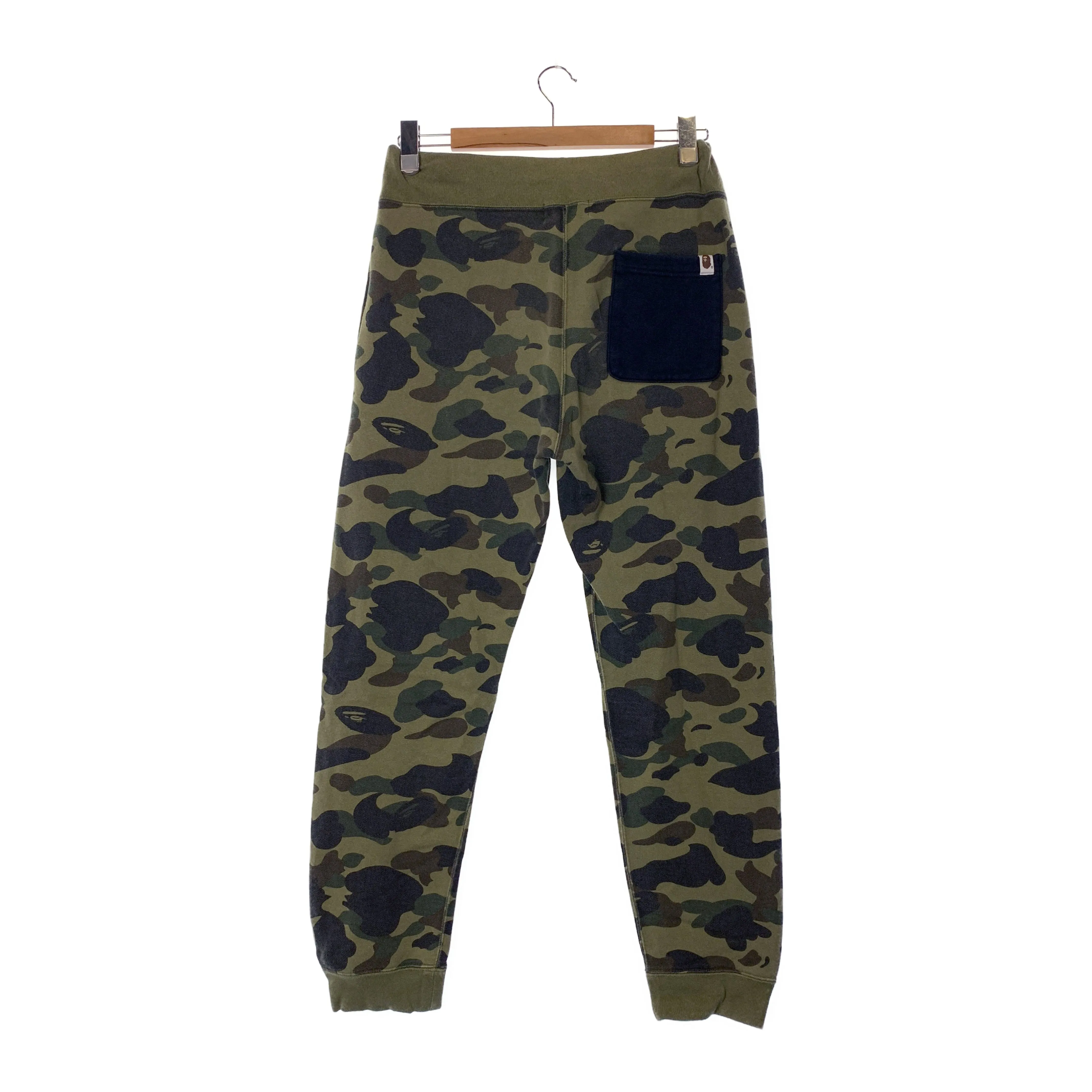 A BATHING APE/Pants/M/KHK/Cotton/Camouflage/001PTG301001X