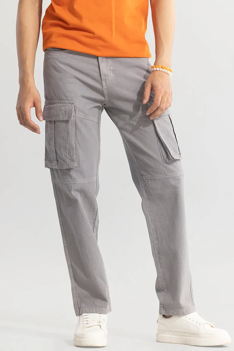 Adventure-Ready Grey Cargo Jeans