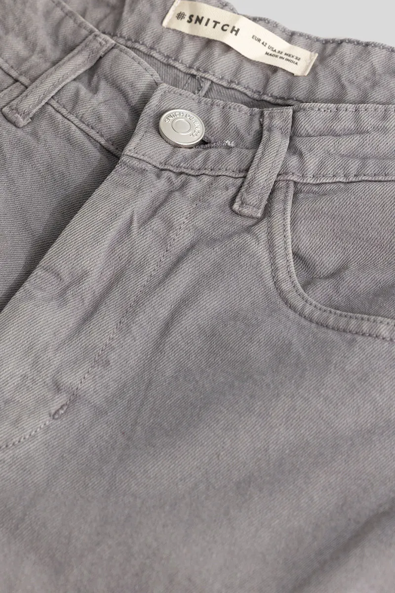 Adventure-Ready Grey Cargo Jeans