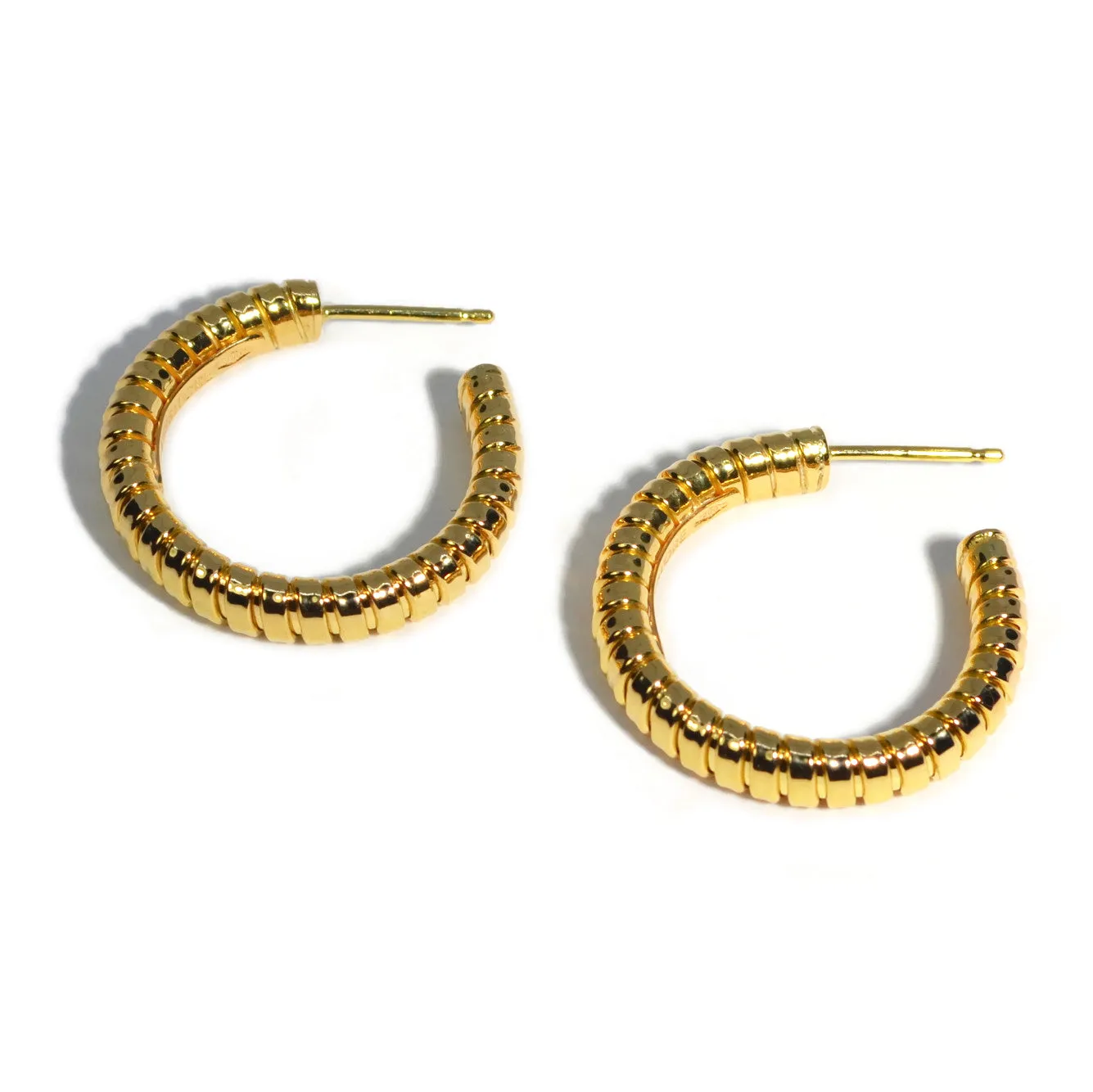 AFJ Gold Collection - Tubogas Hoop Earrings, 18k Yellow Gold