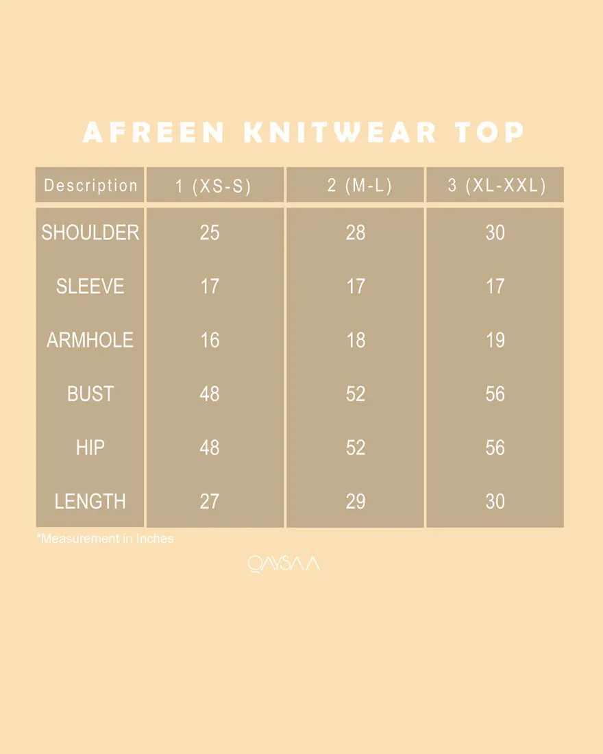 Afreen Knitwear Top (Dark Choco)