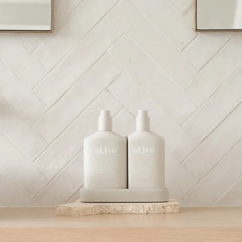 Al.ive Body Wash & Lotion Duo   Tray - Sea Cotton & Coconut