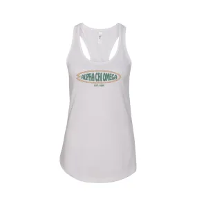 Alpha Chi Omega Beachy Trail Women's Ideal Racerback Tank Tank Top