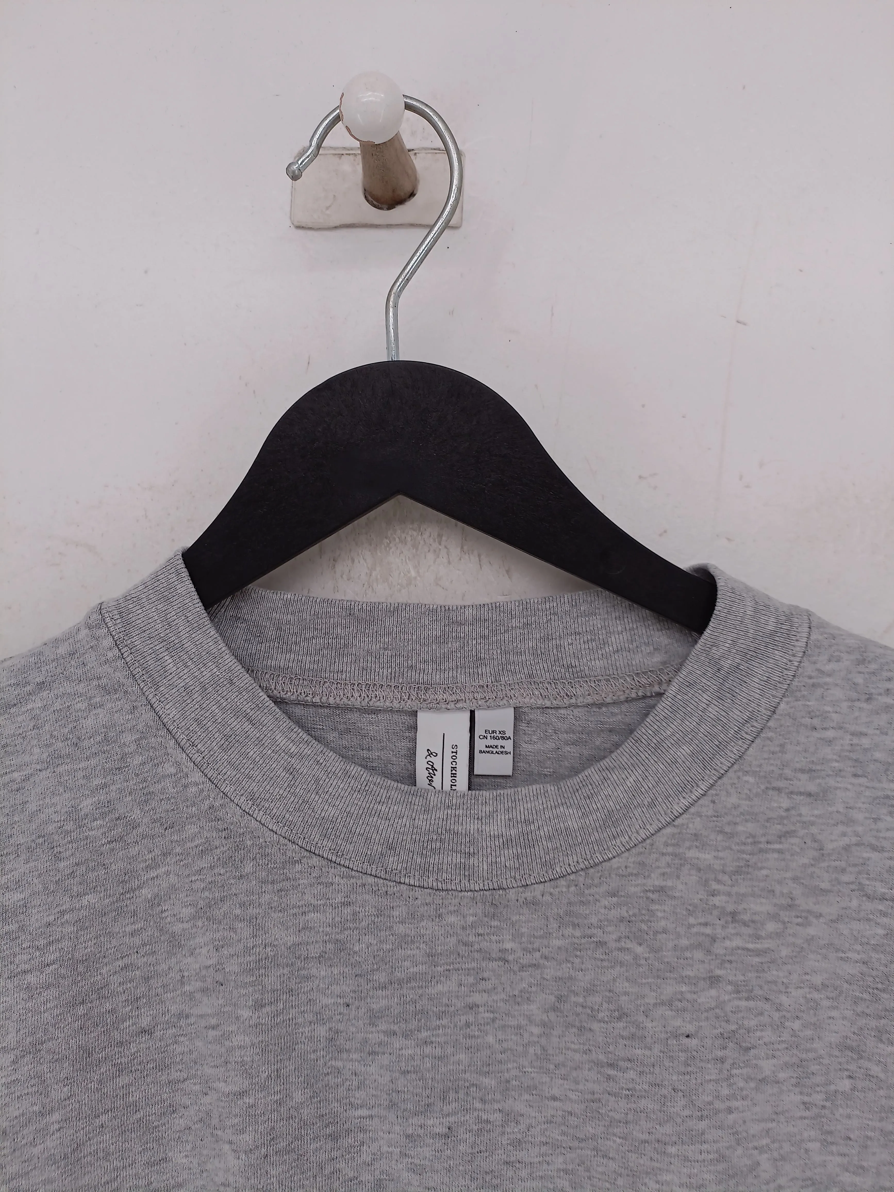 & Other Stories Men's T-Shirt XS Grey 100% Cotton