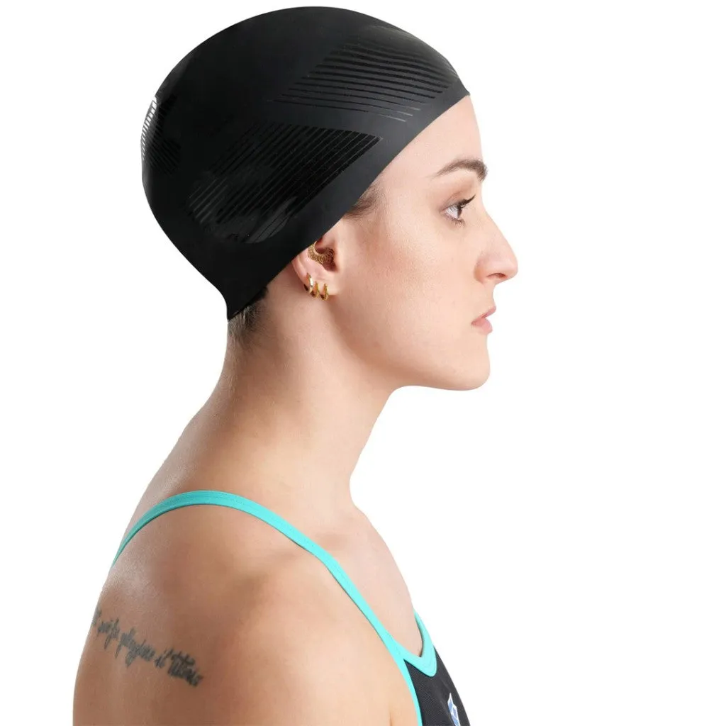 Arena Diamonds Silicone Swim Cap | Black