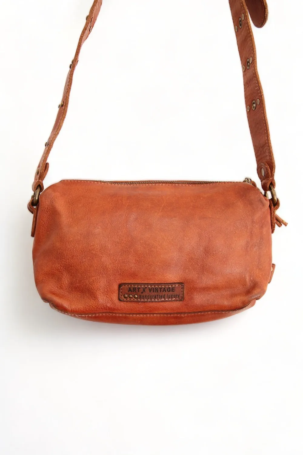 ART N' VINTAGE HUDSON TWIN CROSSBODY BAG TAN