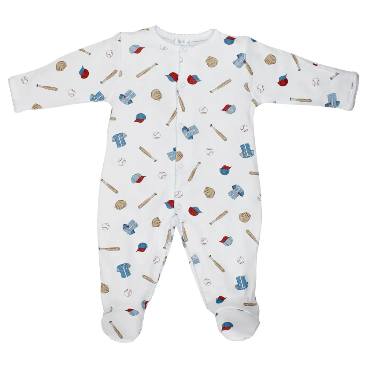 Baseball Printed Footie | Baby Boy