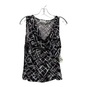 Black & Purple Top Sleeveless By Calvin Klein, Size: L