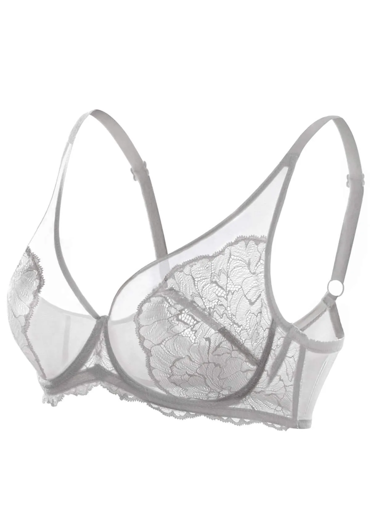 Blossom White Unlined Underwire Lace Bra