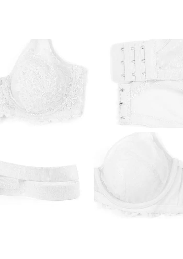 Blossom White Unlined Underwire Lace Bra