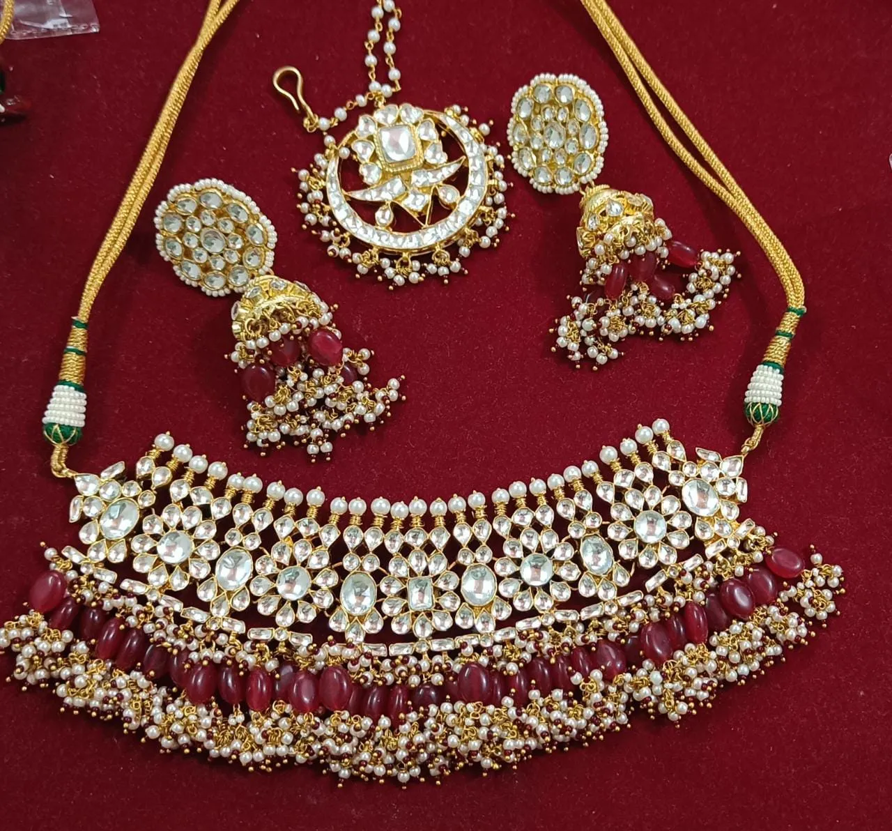 BR4 Khushboo kundan bridal set - ruby ( READY TO SHIP )