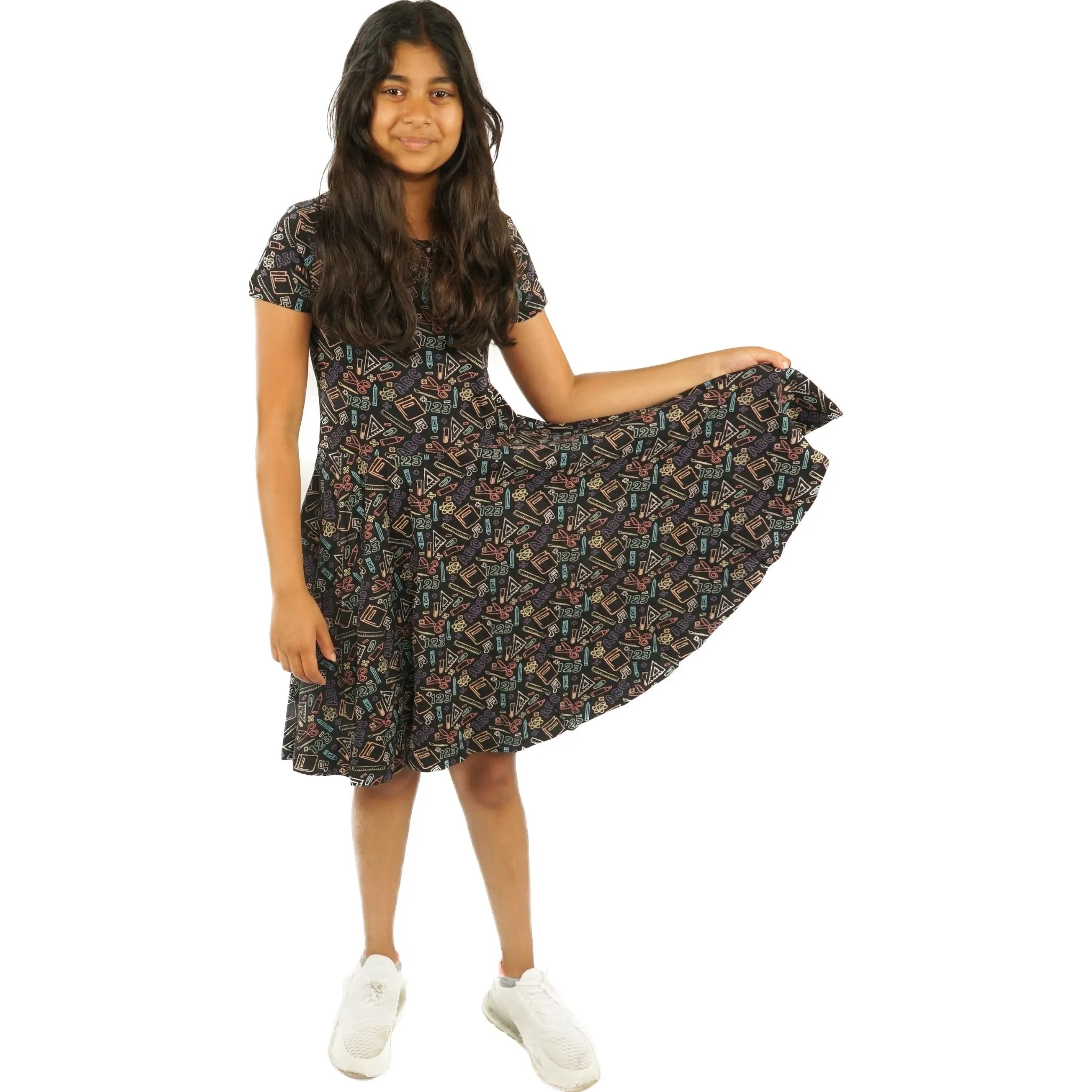 Chalkboard STEAM Kids Twirl Dress [FINAL SALE]