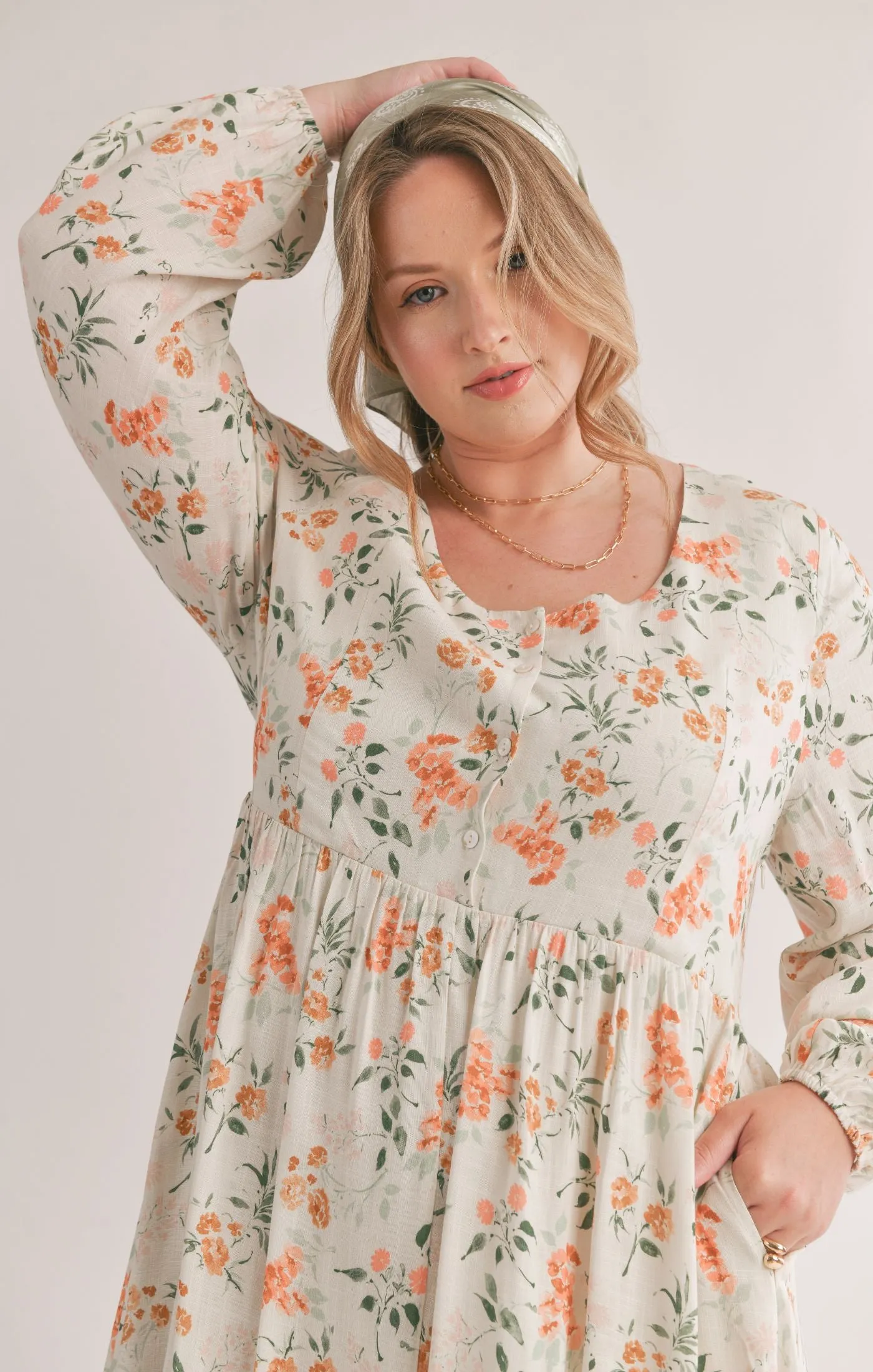 Curvy Bloom Brigade Midi Dress