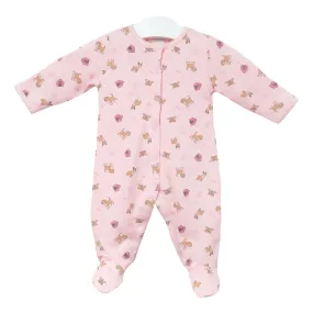 Cute Puppies Printed Footie | Baby Girl