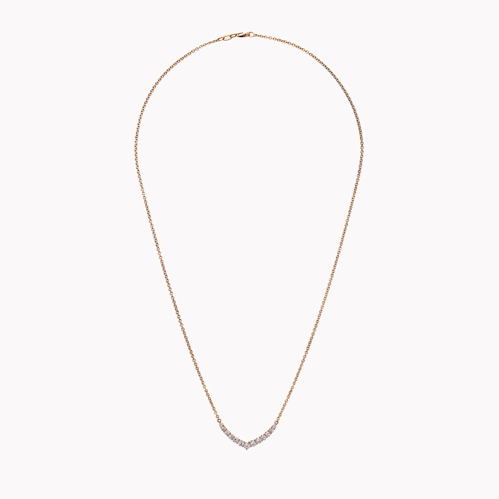 Diamond Curved V Necklace