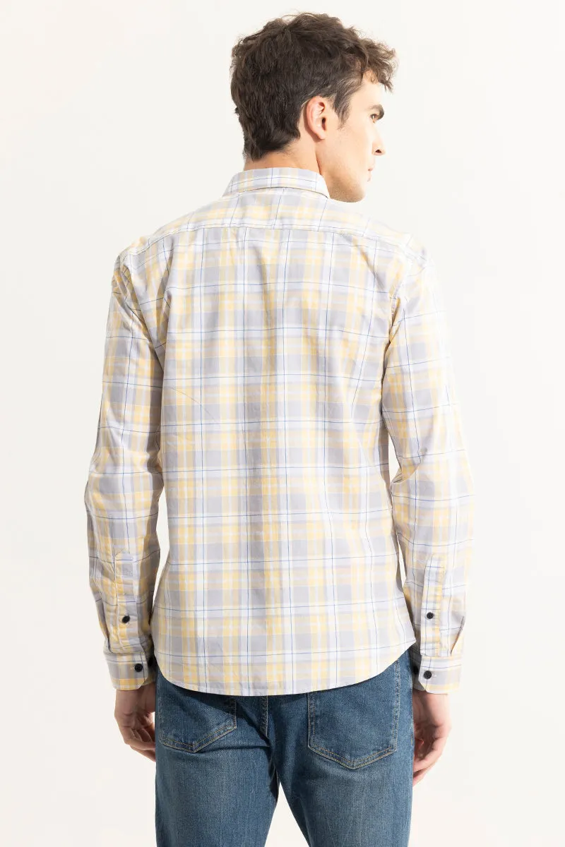 Distinctive Grids Yellow Shirt