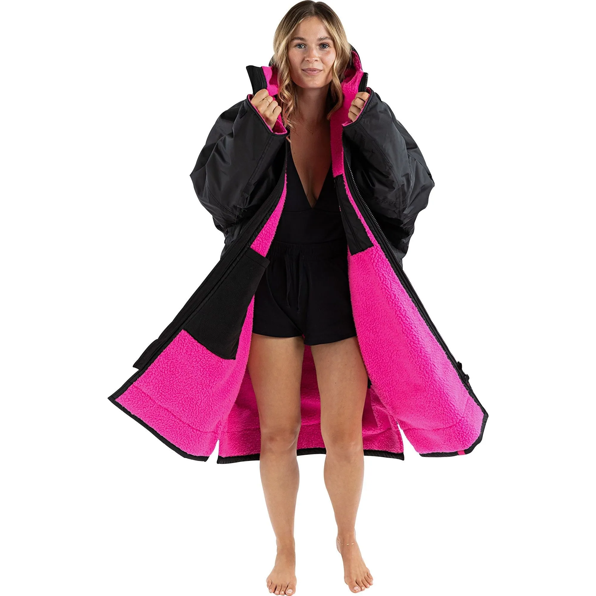 Dryrobe Advance Long Sleeve Changing Robe - Pink