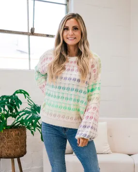 Emmy Cream and Pastel Sweater