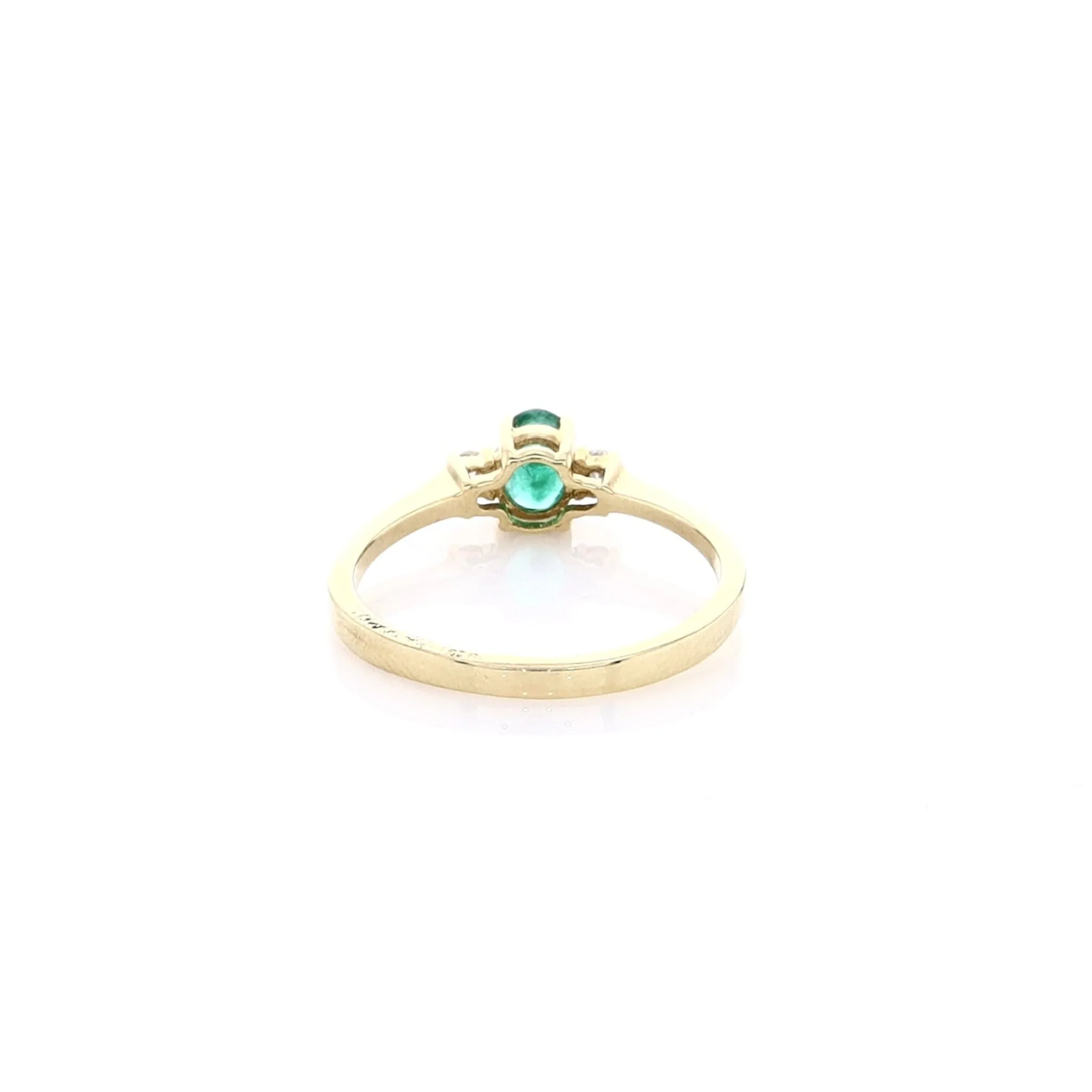 Estate 14k Yellow Gold Oval Emerald Ring