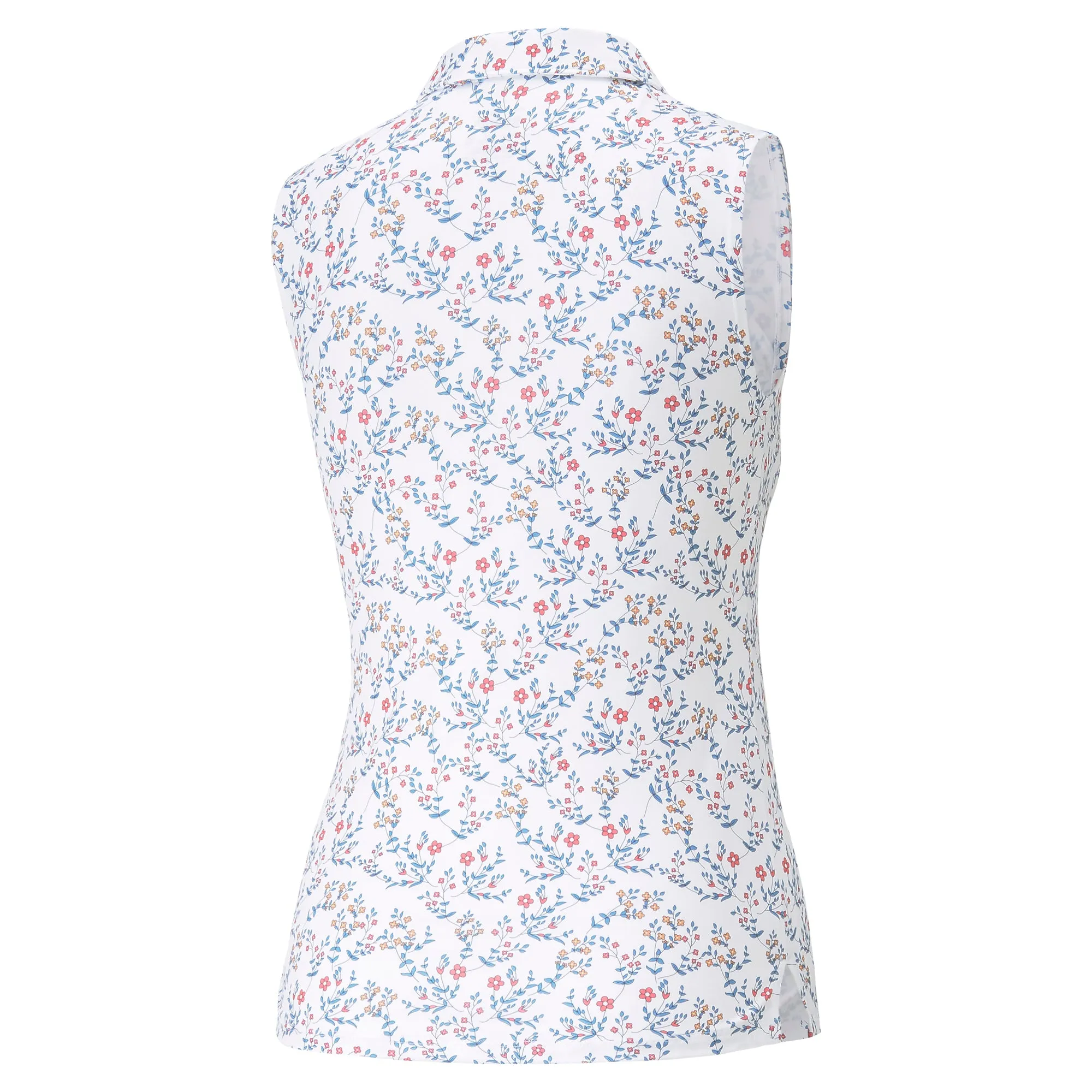 Girl's MATTR Micro Floral Sleeveless Golf Polo