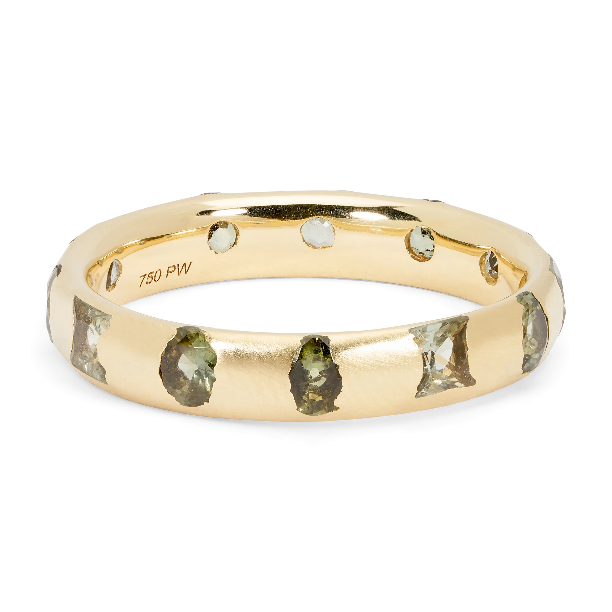 Green Mixed Cut Celeste Ring - Made to Order