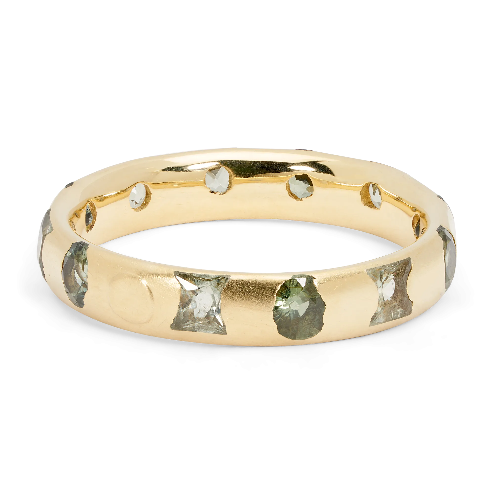 Green Mixed Cut Celeste Ring - Made to Order