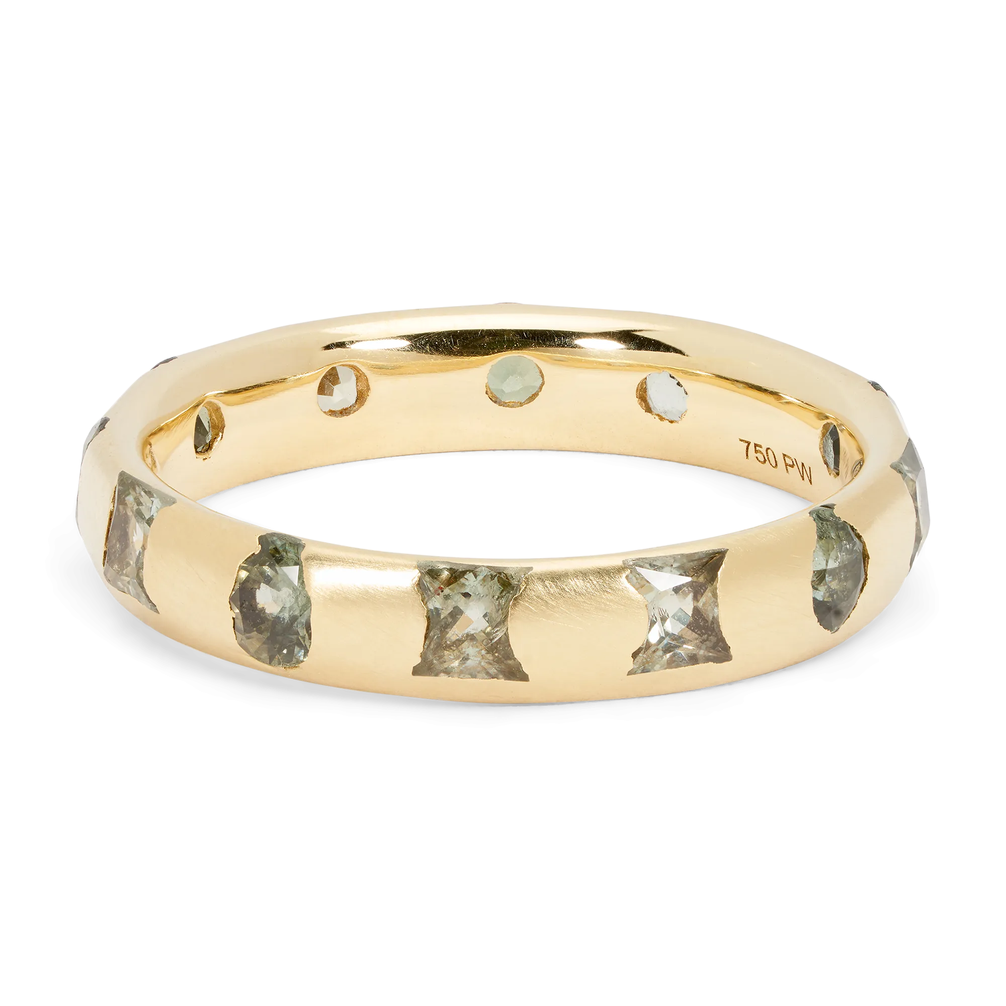 Green Mixed Cut Celeste Ring - Made to Order