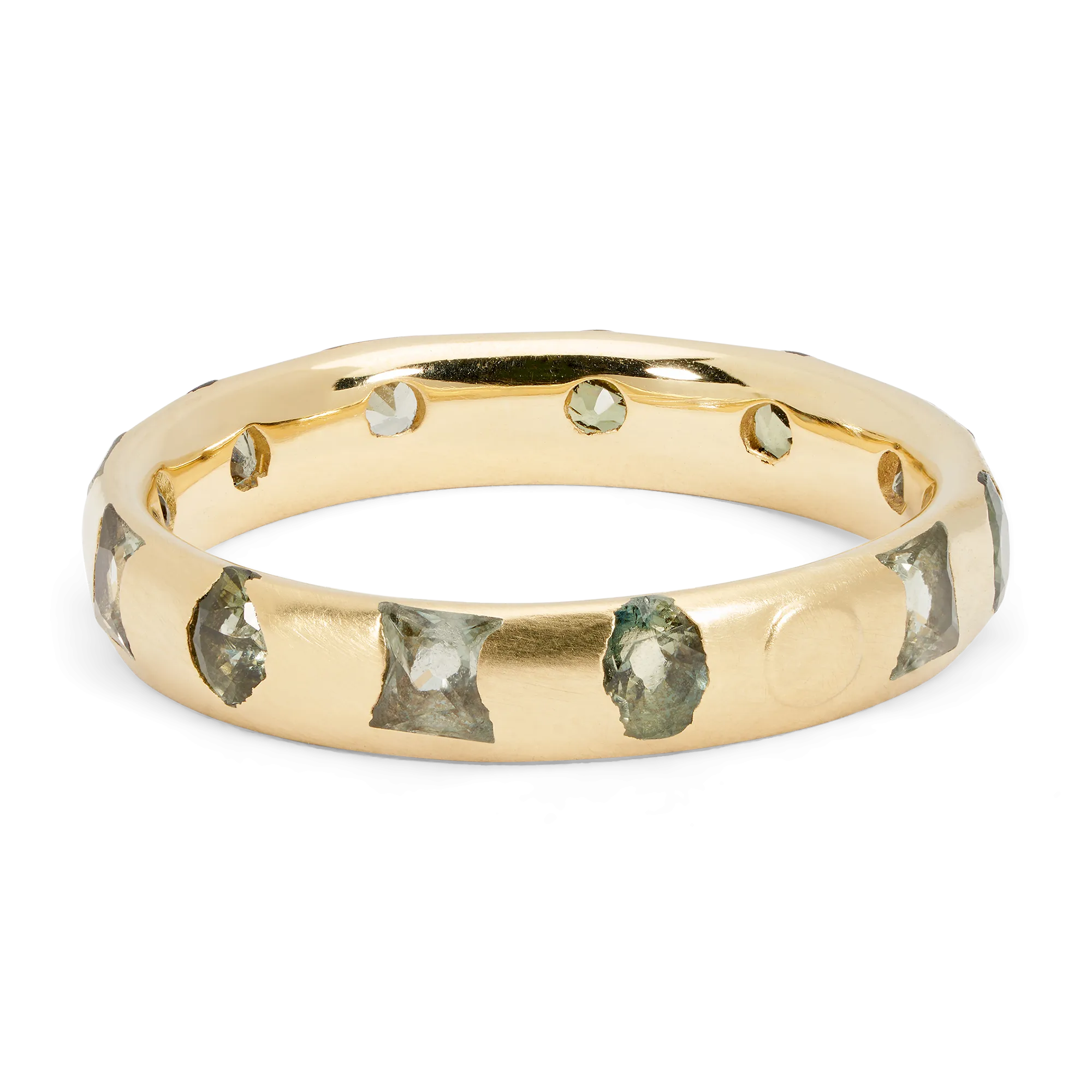 Green Mixed Cut Celeste Ring - Made to Order