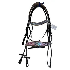 Halter Ego Limited Edition 'Versailles' Flash Bridle in Black - Cob