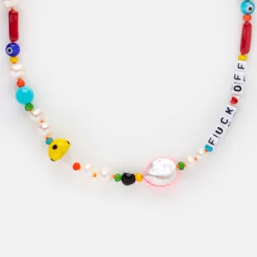 Handmade Beaded Eff Off Necklace