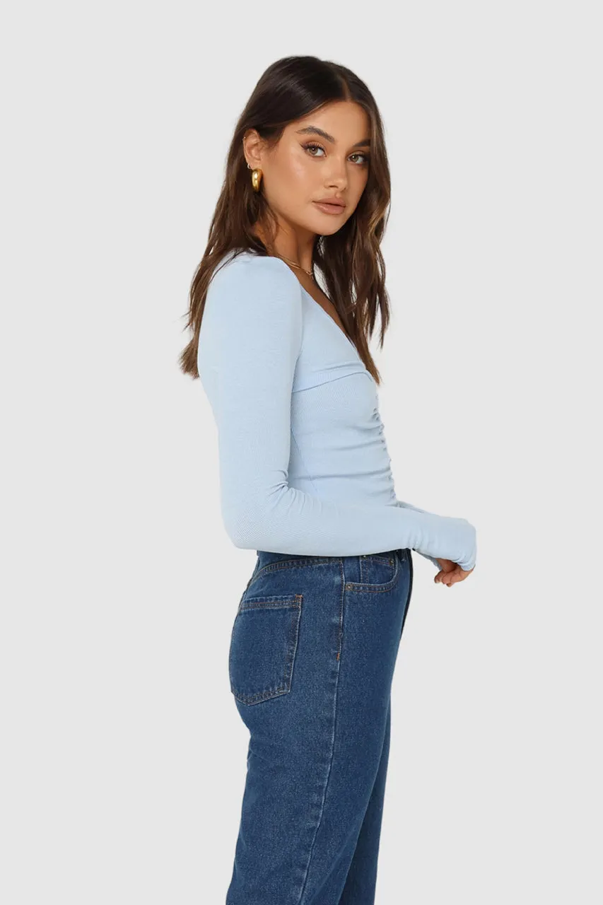 Hazel Long Sleeve Top | Powder Blue