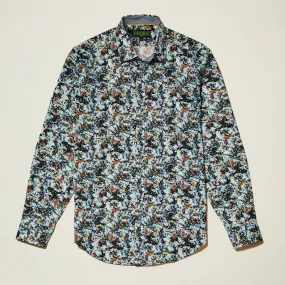 Inserch Premium Cotton Digital Print Shirt 2313-169 Bright Blue