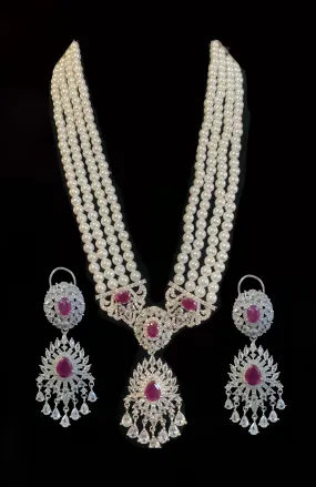 Manahil cz set rubies  ( READY TO SHIP )