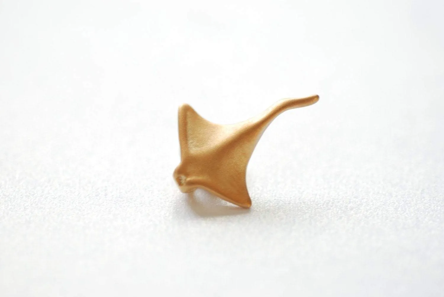 Matte Vermeil Wholesale Gold Stingray- 18k gold plated over Sterling Silver Stingray charm, Gold Stingray, Sting Ray Charm, Sea Life Charms