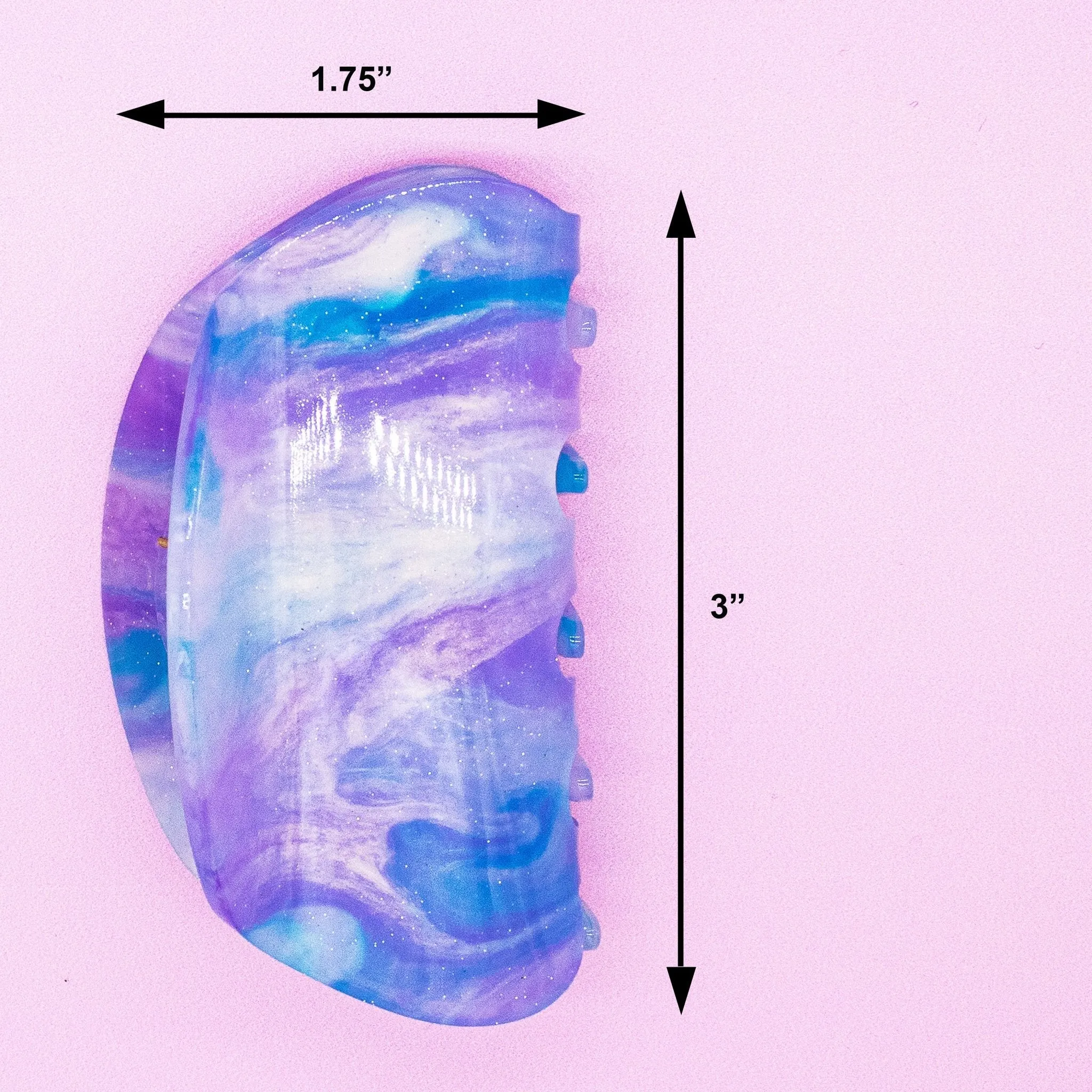 Medium Tie Dye Hair Claw Clip - Cotton Candy