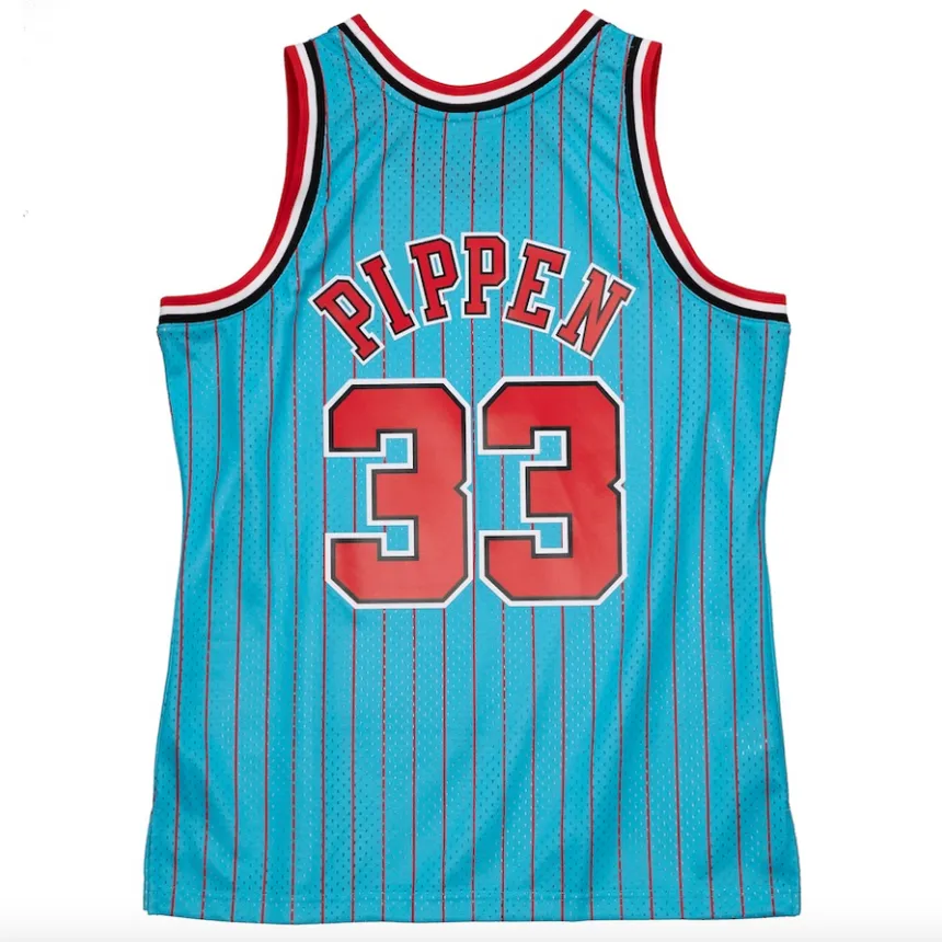 Men's Mitchell & Ness Scottie Pippen Blue Chicago Bulls 1995-96 Hardwood Classics Reload 2.0 Swingman Jersey