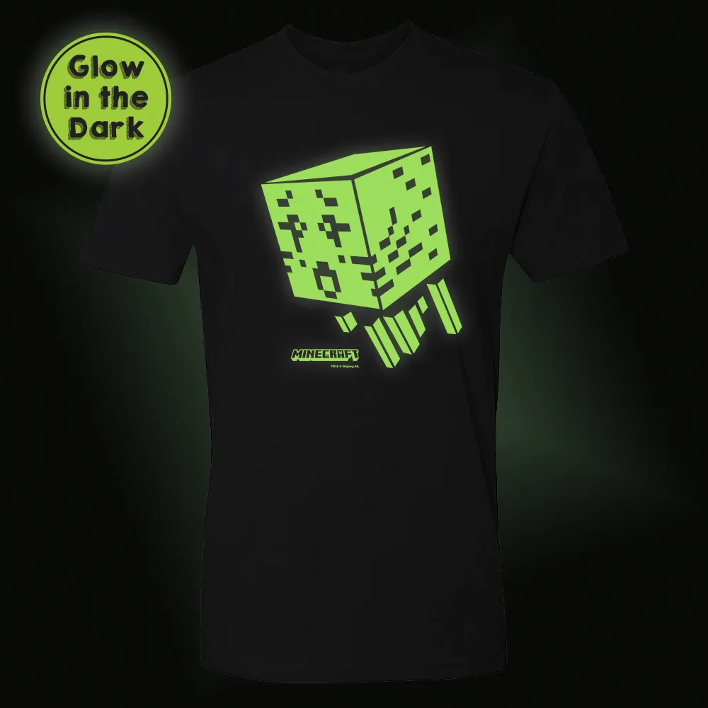 Minecraft Ghast Glow In The Dark Adult Short Sleeve T-Shirt