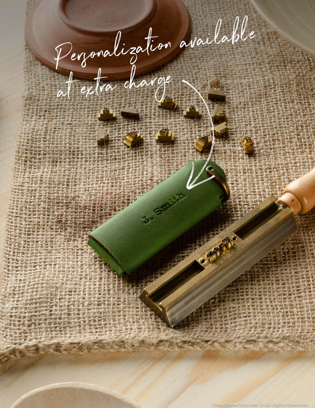 Minimalist Leather Key Organiser/Holder | Alpine Green