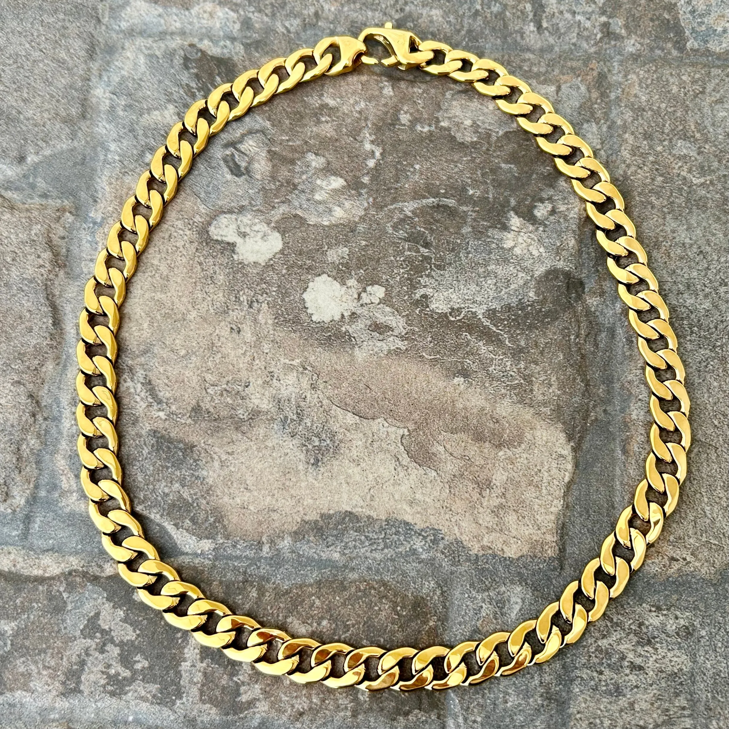 Necklace - Diamond Cut Cuban Link - Custom - Gold - 3/8 Wide - CN05