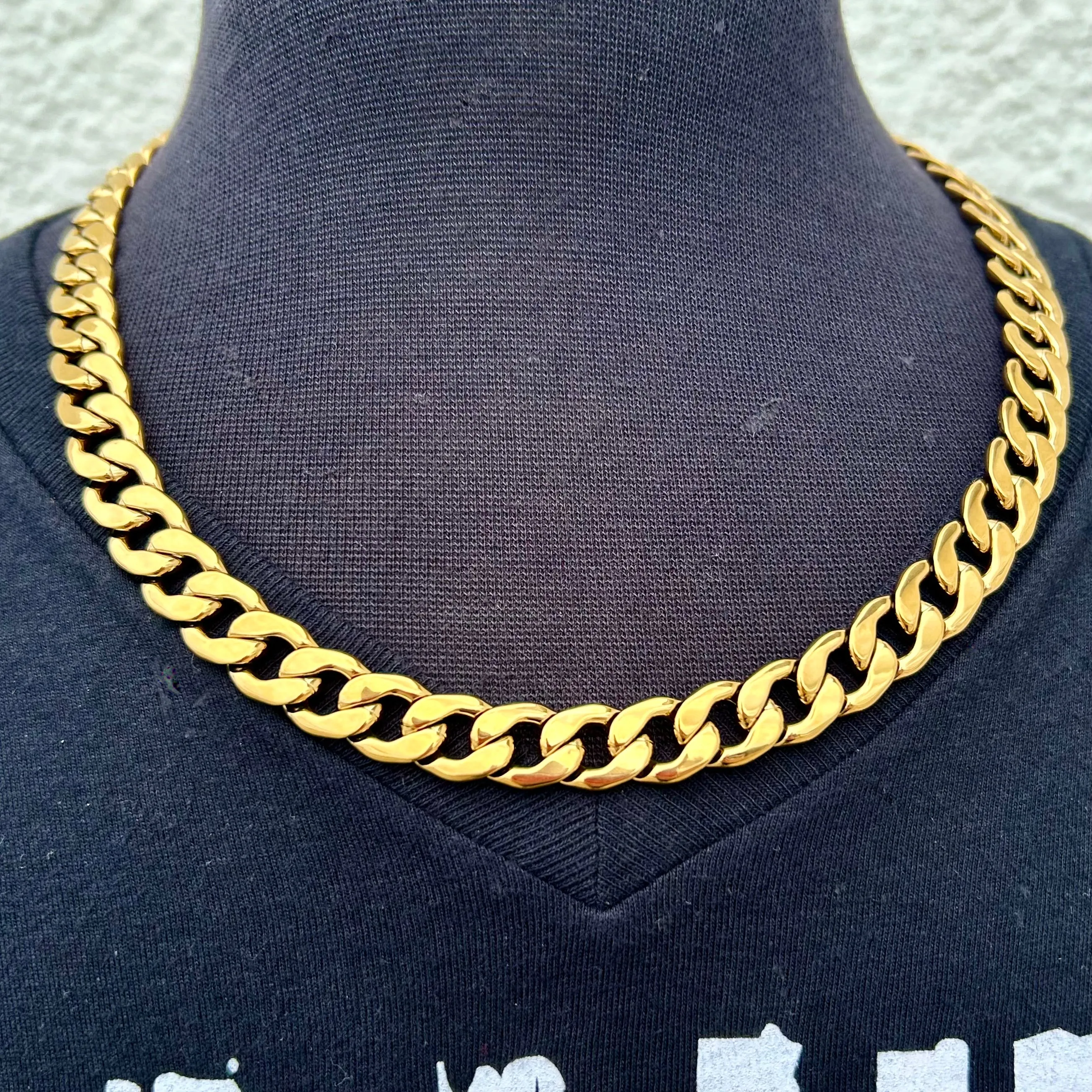 Necklace - Diamond Cut Cuban Link - Custom - Gold - 3/8 Wide - CN05