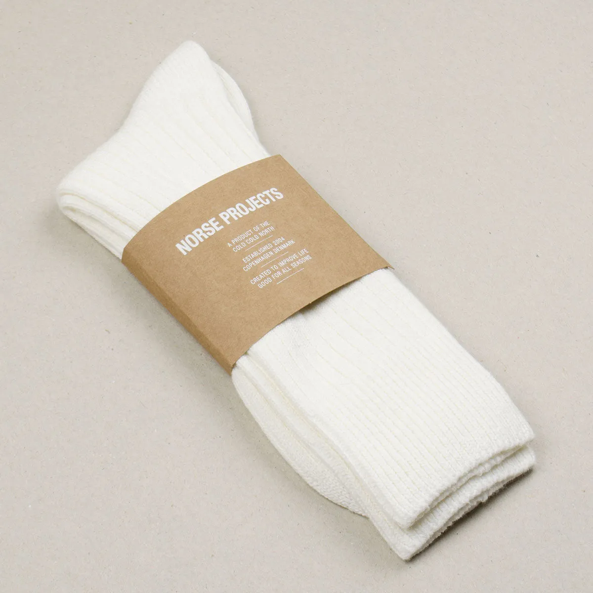 Norse Projects - Bjarki Paper Cotton Socks - Ecru