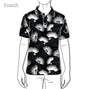 Obsidian Lehua - OGA Youth Polo - Obsidian Black