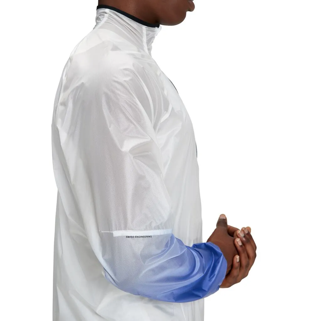 On Running Zero Jacket (Mens) - Undyed White/Cobalt